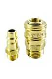 Yüksek Kalite Kompresör Spiral Hava Hortumu 8 mm 8mt Hava Jakı Hava Tabancası Recor Seti