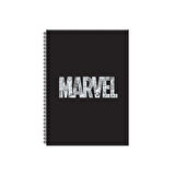 Keskin Color Marvel Spiralli Not Defteri, Sert Kapak, Kareli, 100 Yaprak, (17x24 cm), Siyah