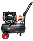 Catpower 24 Litre Sessiz Hava Kompresörü 1.5 Hp Bakır Sargı Motor 8 Bar 5 Parça Havalı Setli