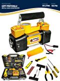 Profesyonel Çift Pistonlu 12 V 150 Psi Dakikada 85 Lt Araç Araba Lastik Bot Şişirme Kompresörü