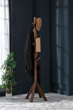 Ahşap Ayaklı Askılık Portmanto Modern Elbise Askısı 175 Cm  Ceviz - Meşe - Beyaz - Gri