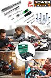 Rowermax Germany Cr-v 65 Parça 53 Lokma Takımı Otomatik Cırcırlı 1/4" 12 Parça Kombine Açık Ağız-yıl