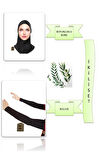 BOYUNLUKLU BONE VE KOLLUK TESETTÜR SİYAH HİJAB İKİLİ SET PRATİK BONE