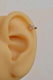 Gold Pembe Kanatlı Kelebek Piercing Tragus Helix Forward Helix