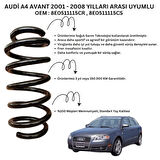 2001-2008 Audi A4 Avant İçin Standart Yay ST102034R - 2 Adet Arka Helezon Yay Takımı