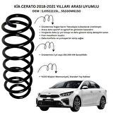 Kia Cerato (2018-2021) Uyumlu Standart Yay ST102001R - Arka Helezon Yay Takımı - 2 Adet