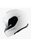 Motorüzgar'dan Gecko Sv Solıd A0 Gloss Pearl Beyaz Çene Açılır Motosiklet Kaskı  XS