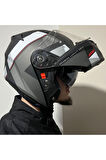 STORM SV DIAMOND B22 MATT GRAY ÇENE AÇILIR MOTOSİKLET KASKI S
