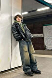 PRİFALDİ Oversize Deri Ceket