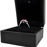 Emerald Pembe Safir Pırlantalı Yüzük