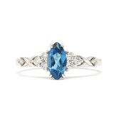 Markiz London Blue Pırlantalı Yüzük