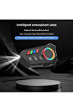 Fener Işık Özellikli Kask Kulaklık Su Geçirmez Bluetooth 5.4 Motosiklet Kask Kulaklığı RGB Işıklı