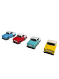 4'lü Kırılmaz Oyuncak Çek-Bırak Mini Arabalar 8 Cm Mini Araçlar 4'lü Set
