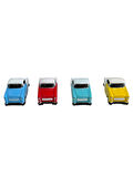 4'lü Kırılmaz Oyuncak Çek-Bırak Mini Arabalar 8 Cm Mini Araçlar 4'lü Set