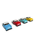 4'lü Kırılmaz Oyuncak Çek-Bırak Mini Arabalar 8 Cm Mini Araçlar 4'lü Set