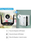 Menzil Genişletici 300 Mbps Wireless-N WiFi Repeater Sinyal Güçlendirici Ev Ofis İş Yeri İçin