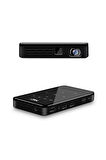 4K Ultra HD Mini Seyahat Projektörü Ev Ofis Toplantı Sunum Sinema Oyun Tripotlu HDMI Bluetooth WiFi