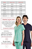 Açık Petrol Yeşili Lüks Likralı Greys Alt Üst Takım Doktor Hemşire Scrubs Üniforma