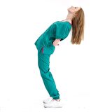 Jogger Lüks Kaliteli Likralı Doktor Hemşire Forması Scrubs Ameliyathane Yeşili