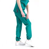 Jogger Lüks Kaliteli Likralı Doktor Hemşire Forması Scrubs Ameliyathane Yeşili