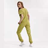 Jogger Lüks Kaliteli Likralı Doktor Hemşire Forması Scrubs Antep Fıstığı