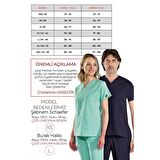 Retro Lüks Kaliteli Likralı Doktor Hemşire Forması Scrubs Krem
