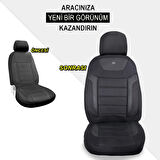 Dacia Sandero Araçlara Uyumlu Oto Koltuk Kılıfı Seti - Primier Serisi - Siyah