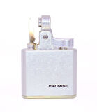 Promise Mum Alev Benzinli Çakmak - Rustic Chrome