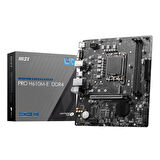 MSI MB Pro H610M-E Intel H610 LGA 1700 DDR4 3200 MHz Masaüstü Anakart