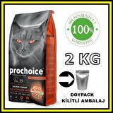 Pro choice Pro33 sterilised somonlu karidesli kısır kedi 2 kg açık mama 
