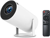 QASUL Taşınabilir ANDROİD Projeksiyon Wİ Fİ Destekli Akıllı Sinema Projektör Beyaz Ultra HD