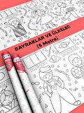 Ülkeler ve Bayrakları Boyama Kağıdı
