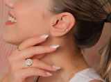 Marquise 0,12ct Pırlanta Piercing-Tragus