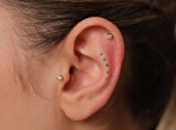 Qua 0,09ct Pırlanta Piercing-Tragus