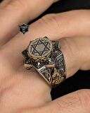 Hz. Süleyman Mührü 925 Ayar Gümüş Erkek Yüzüğü