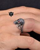 Kurukafa Figürlü 925 Ayar Gümüş Erkek Yüzüğü