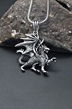 Ejderha Modelı 925 Ayar Erkek Gümüş Kolye Zincir