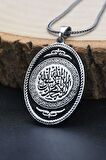 925 Ayar Erkek Gümüş Kolye Zincir ( La ilahe illallah,Muhammedün Resulullah ) Yazlı