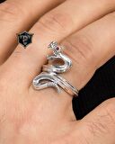 Yılan Figürlü 925 Ayar Gümüş yüzük