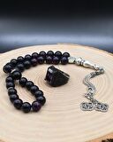 925 Ayar Gümüş Erkek Yüzüğü Ametist Taşlı Ve Ametist Taşlı Tesbih Seti