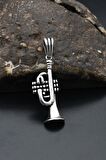 Saksafon Kolye Ucu 925 Ayar Gümüş