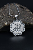 Hz. Süleyman Mührü ve Allah Yazılı Çift Taraflı Kolye Zincir 925 Ayar Gümüş 900549