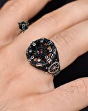 925 Ayar Gümüş Erkek Yüzüğü Kutup yıldızlı pusula