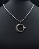 Ay Yıldızlı (AYYILDIZLI) 925 Ayar Gümüş Kolye 901079
