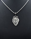 Bozkurt Göktürkçe Türk Yazılı Kral Zincirli 925 Ayar Gümüş Kolye 901095