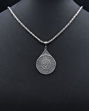 Esmaül Hüsna Ve Hz. Süleyman Mührü Kral Zincirli 925 Ayar Gümüş Kolye 901098