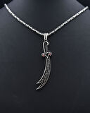 Hz. Ali Zülfikar Kılıcı Kral Zincirli 925 Ayar Gümüş Kolye 901101