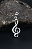 925 Ayar Gümüş Kolye Ucu Nota Figürlü 901217