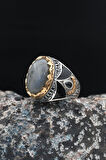 Doğal Labradorite Taşlı Tesbih Ve 925 Ayar Gümüş Erkek Yüzüğü Labradorite Taşlı 901420