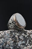 Oniks Taşlı 925 Ayar Gümüş Erkek Yüzüğü 901782